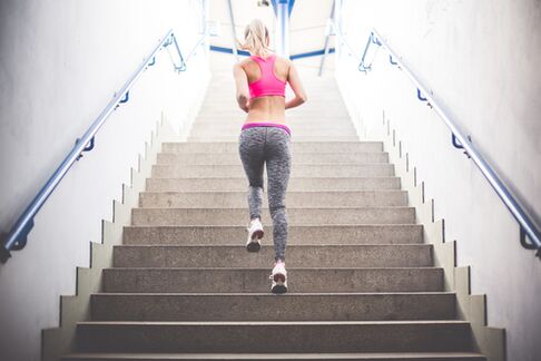 Running stairs is a great way to get rid of excess weight. 