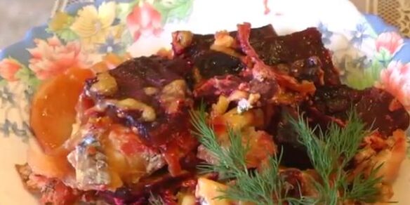 Polish fillet baked with beets for the Dukan diet