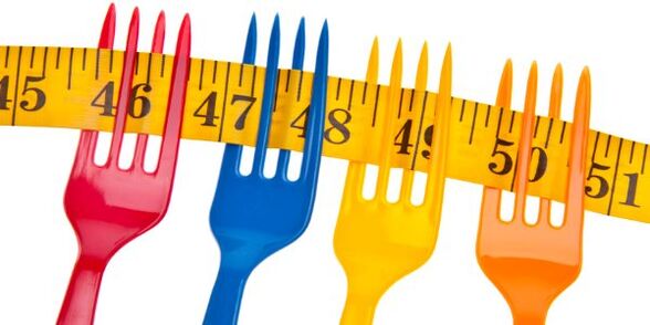 centimeter on the fork symbolizes weight loss in the Dukan diet