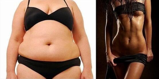 a fat and slim figure as motivation to lose weight